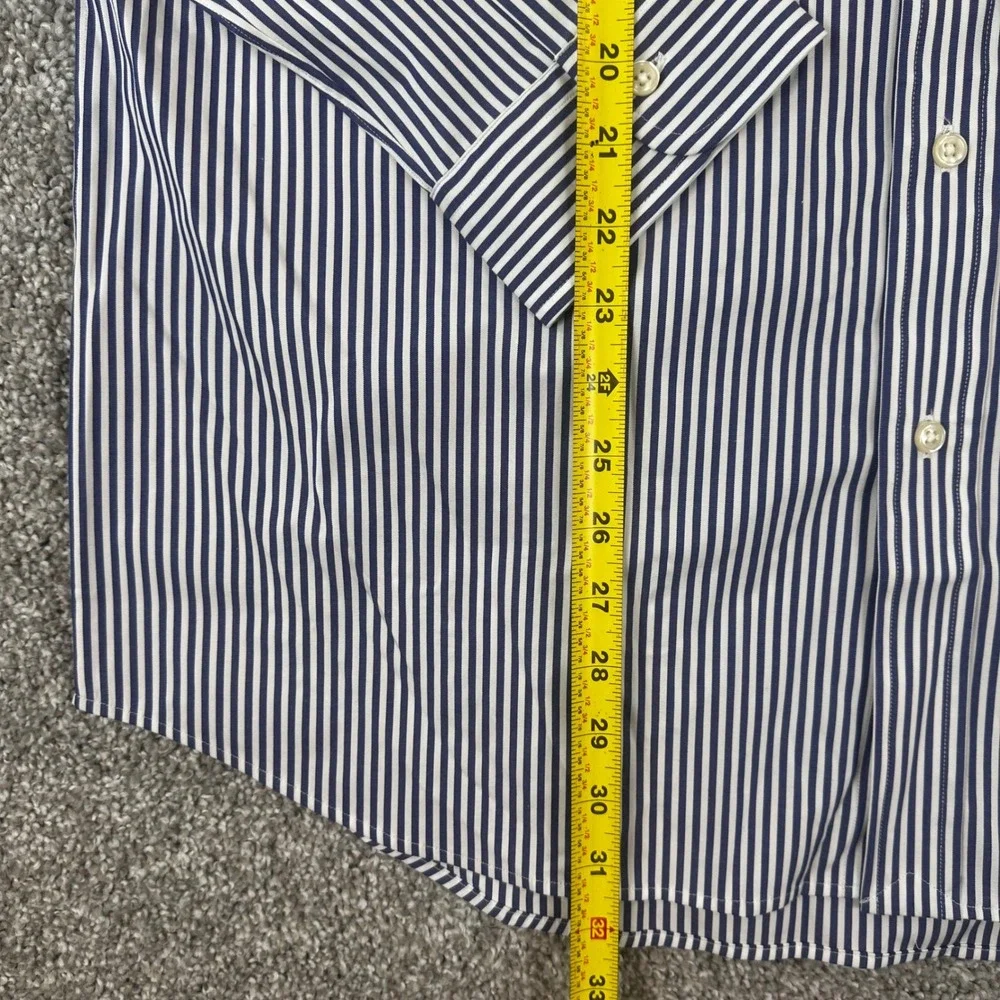 Polo Ralph Lauren Button Down Shirt Mens Large Navy Striped Classic Fit NWT